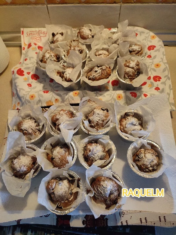 Coffee and dark chocolate muffin muffin style madgalenas in air fryer