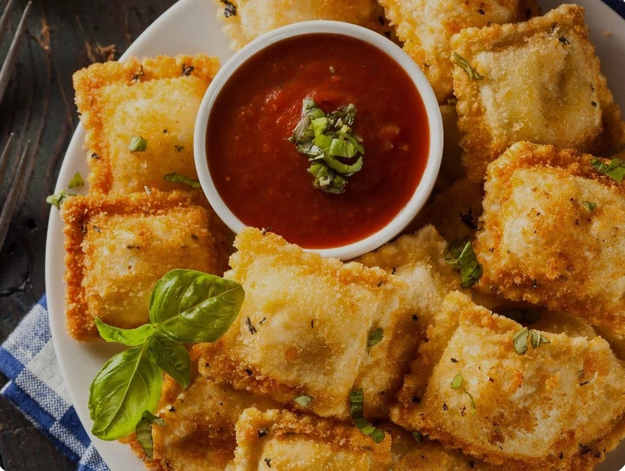 Raviolis in air fryer